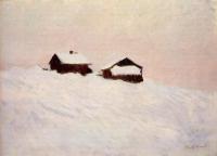 Monet, Claude Oscar - Houses in the Snow